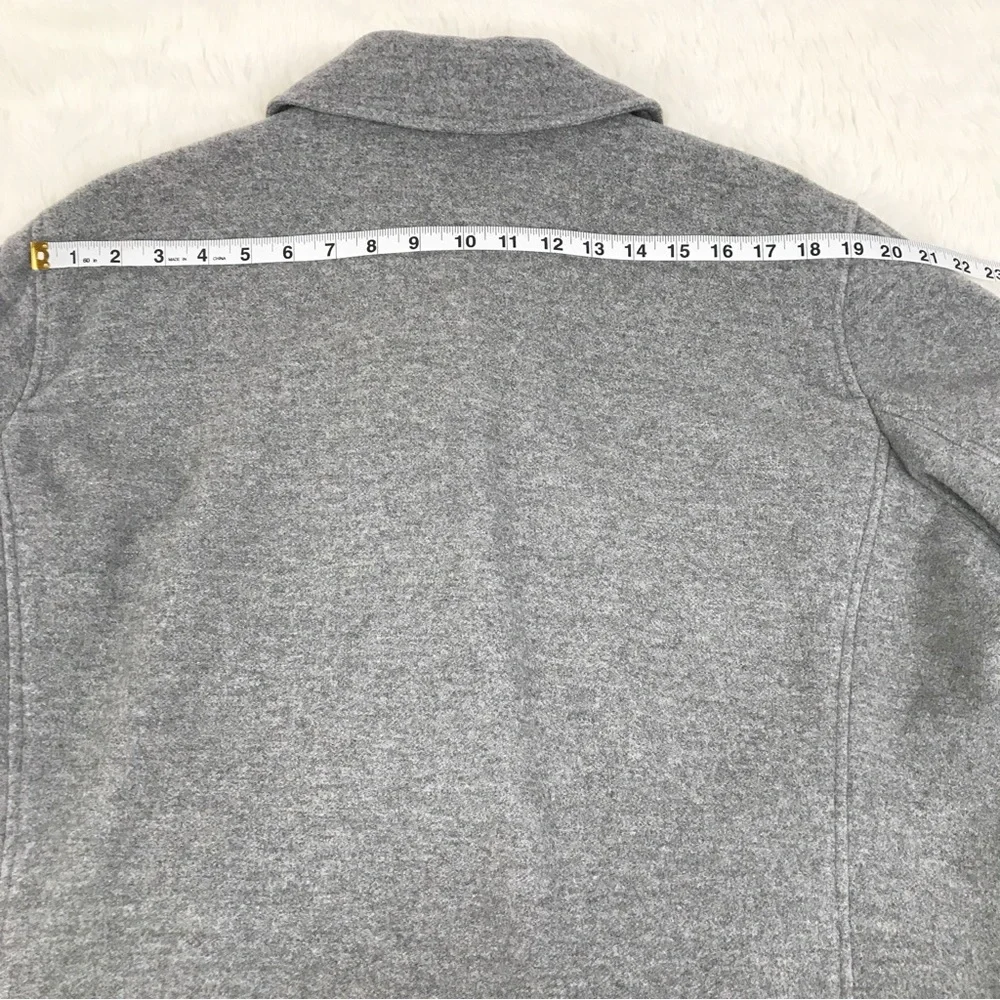 LIZ CLAIBORNE Gray Wool Cashmere Peacoat Jacket Size XL Double Breasted‎ Winter